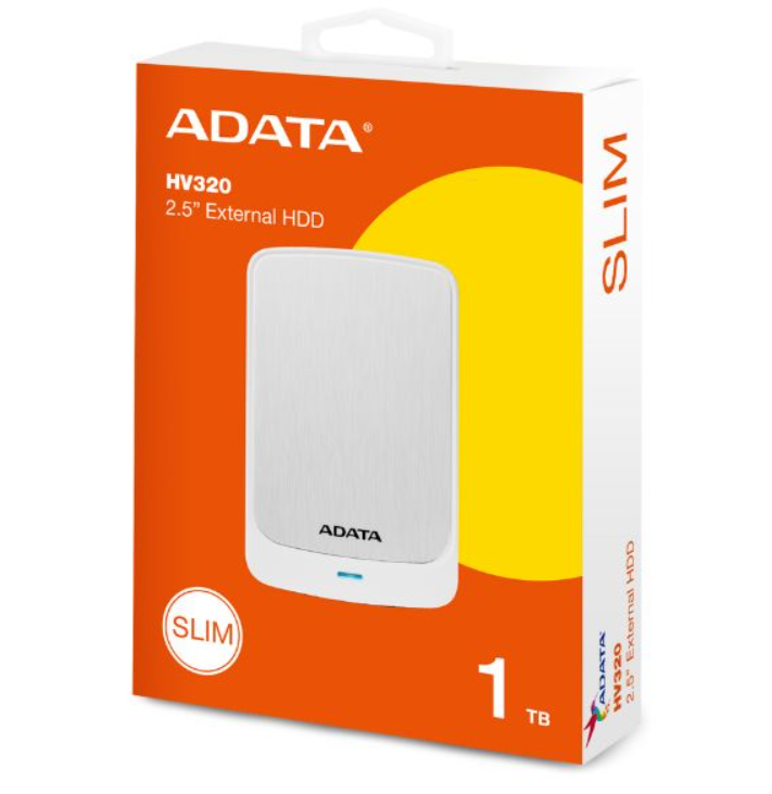 Disco Externo ADATA HV320 1TB Blanco - AHV320-1TU31-CWH
