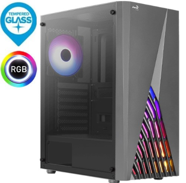 Case Aerocool Delta RGB - Negro - Delta-G-BK-v2