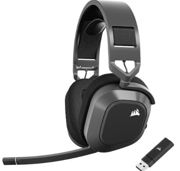 Headset Corsair HS80 MAX Premiun Wireless RGB Gaming - Negro - CA-9011295-NA