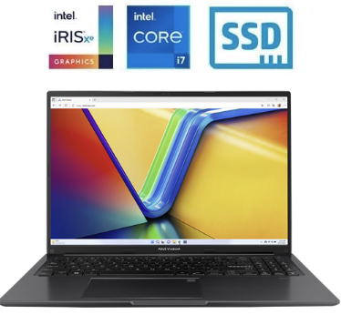Laptop Asus VivoBook F1605V - I7-1355U - 8GB DDR4 - SSD 512GB - 16" FHD - Indie Black - 90NB10N3-M01AV0