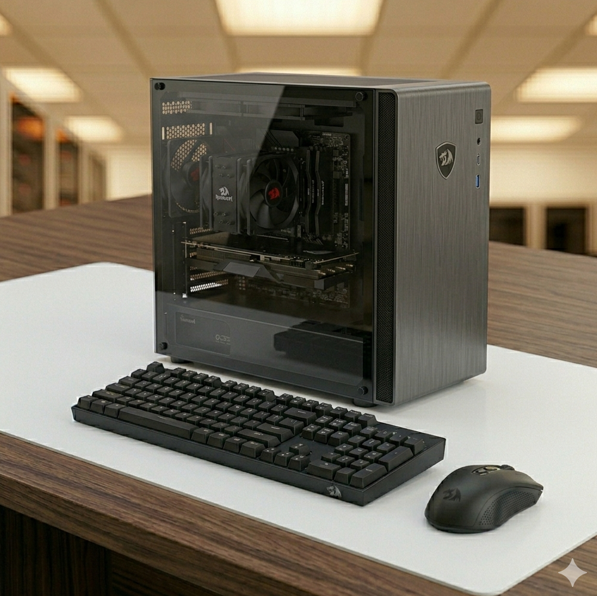 M-TEK PC RYZEN 5 3400G, ASUS A520M, Redragon RGPS 500W - 80 Plus, SSD 256GB, DDR4 16GB, CASE TRITON, TECLADO MOUSE, WIND 11 PRO. 