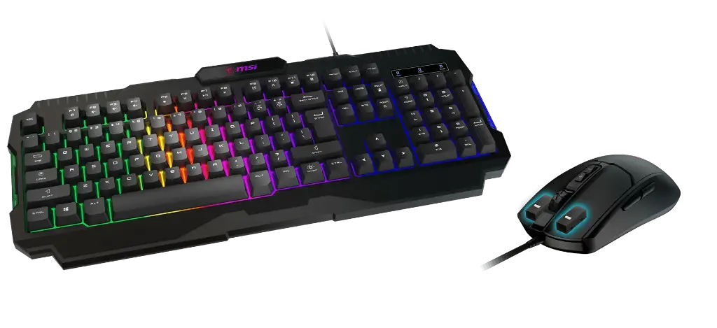 Teclado y Mouse MSI Forge GK100 Combo LS - Negro - S1104LS206HH9