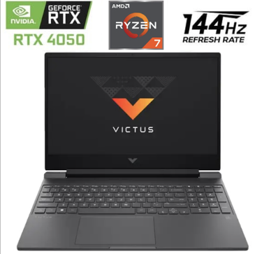 Laptop HP VICTUS 15-FB3093 - Ryzen 7 7445HS - 512GB SSD - 16GB - RTX 4050 6 GB - 15.6" FHD 144Hz - BM4X8UA#ABA