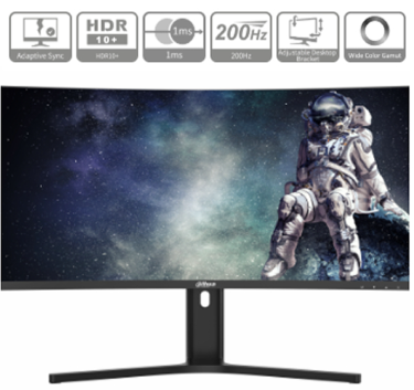 Monitor Dahua E330CA - 34" WQHD - 200Hz 1Ms - 1.0.99.12.10729-9003