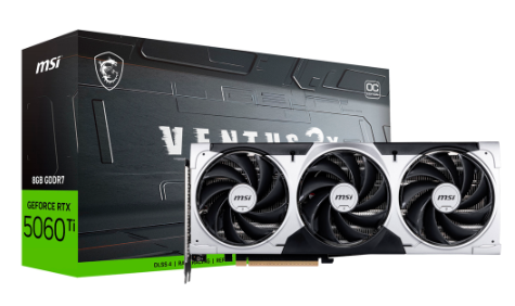 Tarjeta De Video MSI Geforce RTX 5060 Ti 8GB GDDR7 Ventus 3X OC - 912-V812-099