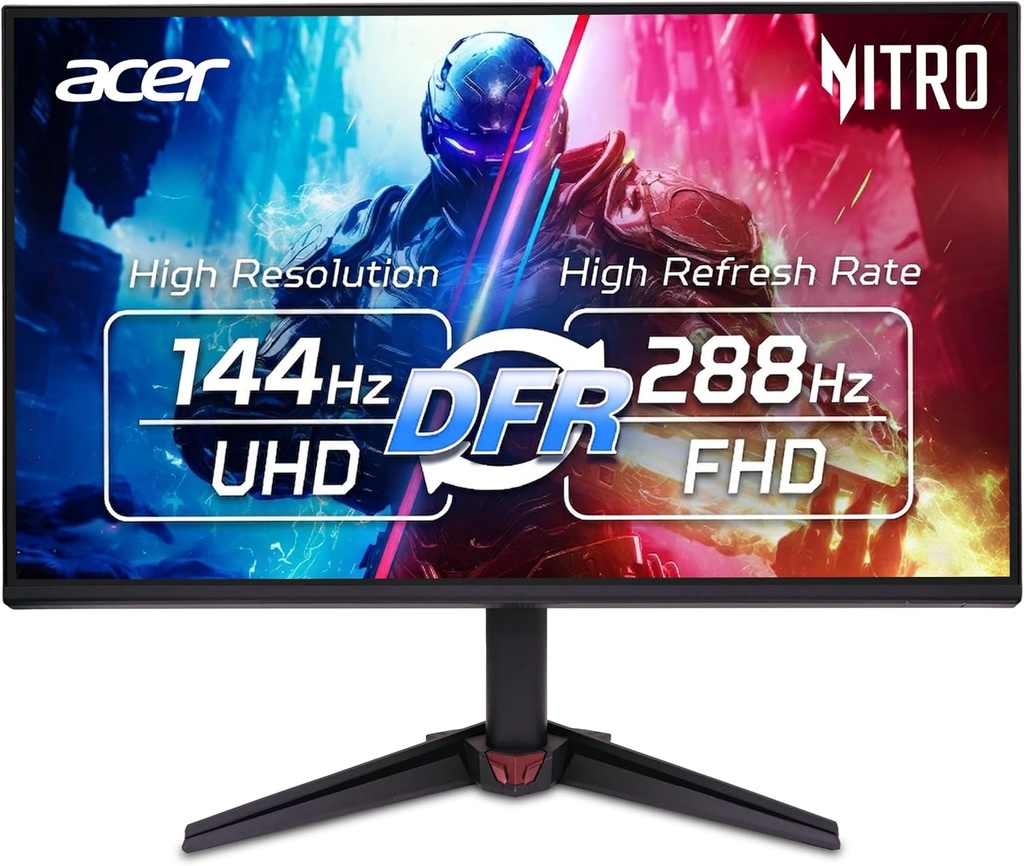Monitor Acer VG270K V2biip - 27" UHD 4K 2K - 144HZ(UHD) 288Hz(FHD) - IPS - 1ms - HDR10 - Negro - UM.HV0AA.204