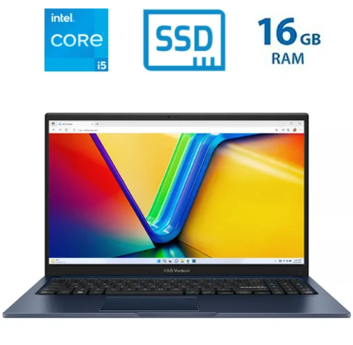 Laptop Asus VivoBook X1404V - I5 120U - 16GB DDR4 - SSD 512GB - 14" FHD - Quiet Blue - 90NB13U1-M00SR0