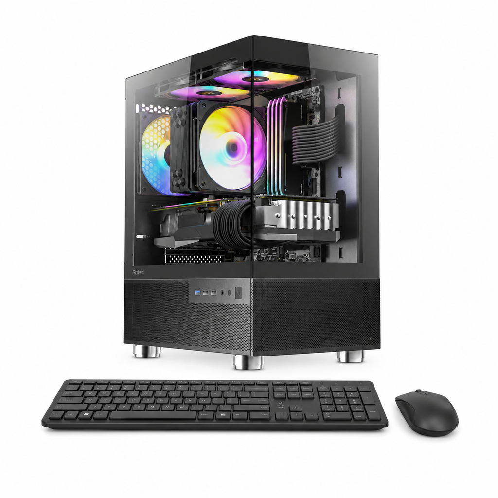 PC M-TEK RYZEN 5 9600X - RTX 5070 12GB MSI - MSI PRO B850-P Wifi - 32GB DDR5 - SSD M2 1TB - XYZ Aquapulse - 240mm - Pantalla LCD - XYZ Volt One - 750W - 80 Plus Bronce - Case Antec VCX300 RGB Elite
