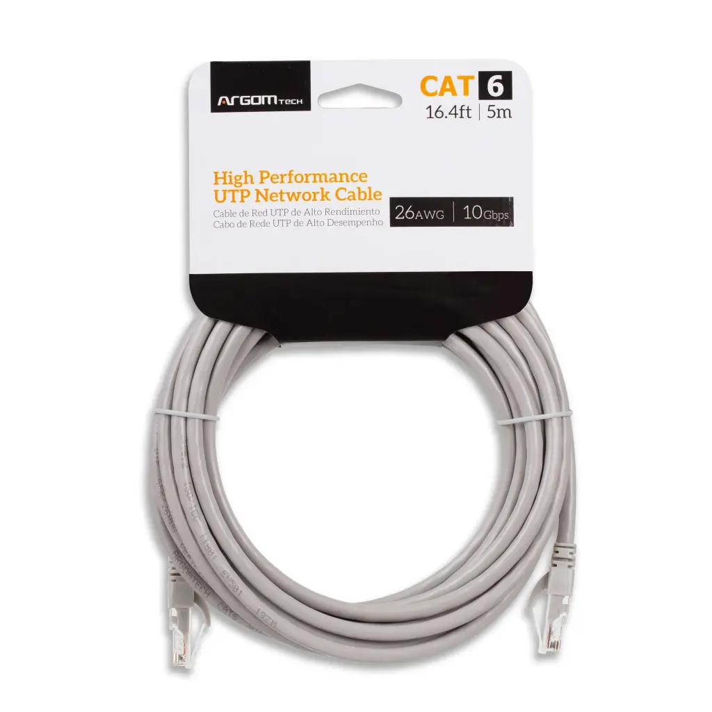 Cable Argom RED CAT6E 16.4ft / 5m - GRIS - ARG-CB-1554