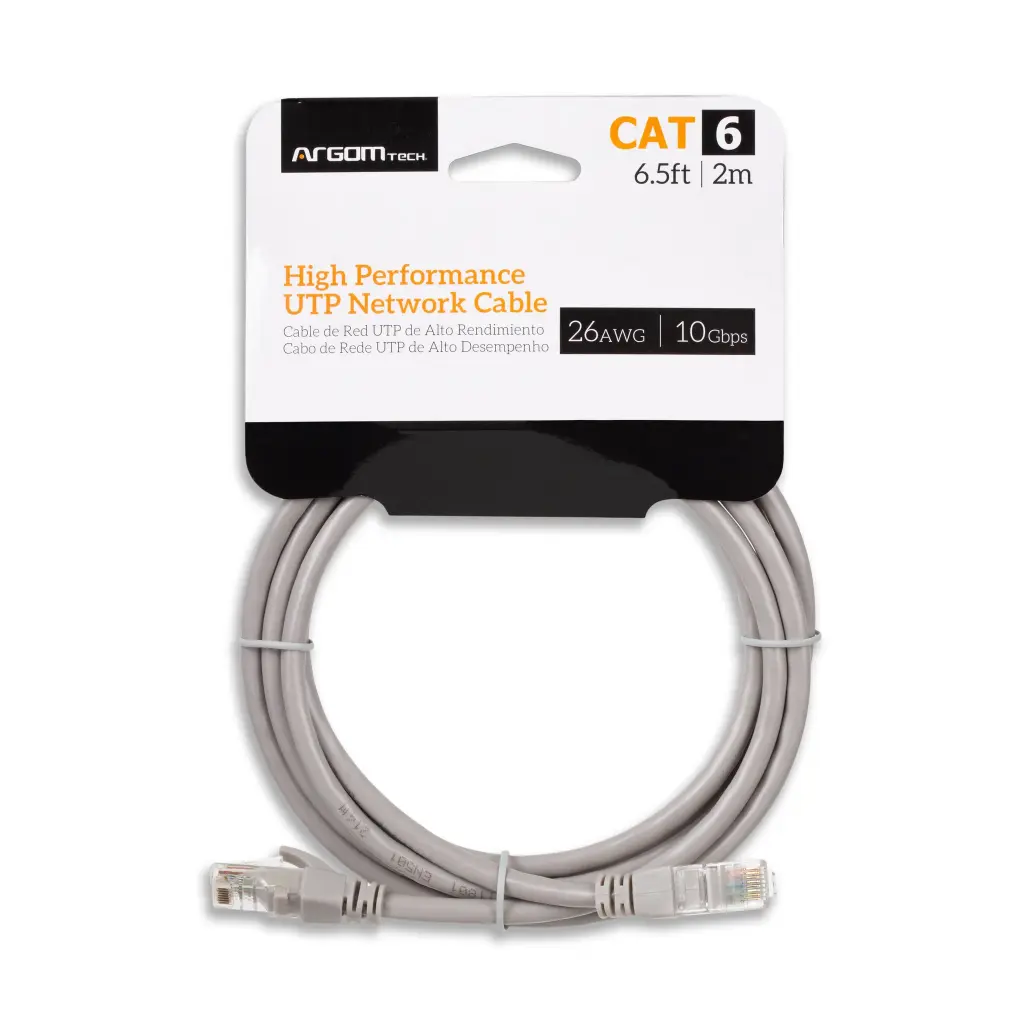 Cable Argom RED CAT6 6.5ft / 2m - GRIS - ARG-CB-1552