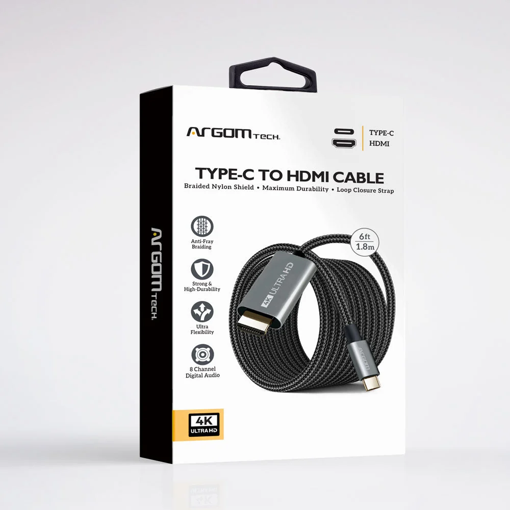 Cable Argom Tipo-C to HDMI - 4k Ultra HD - 1.8M - ARG-CB-0091