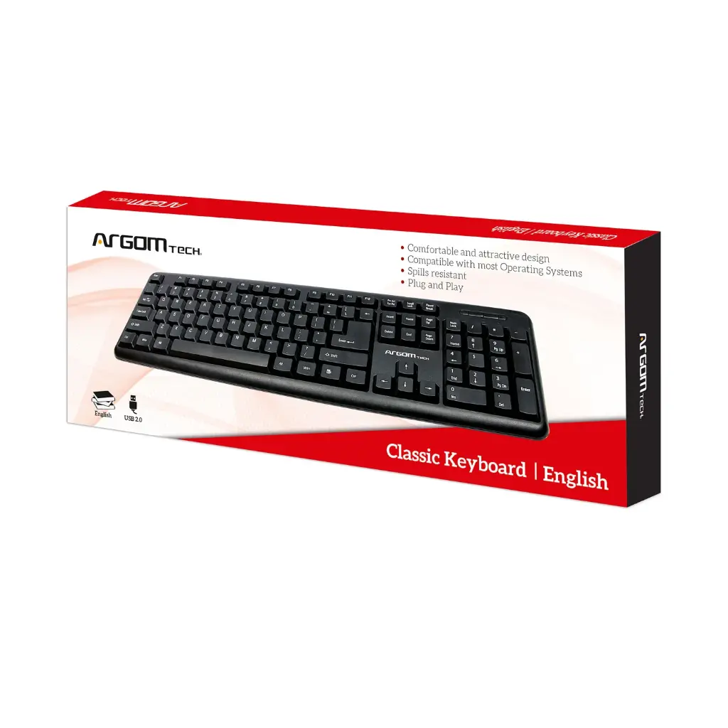 Teclado Argom USB - Ingles - ARG-KB-7424