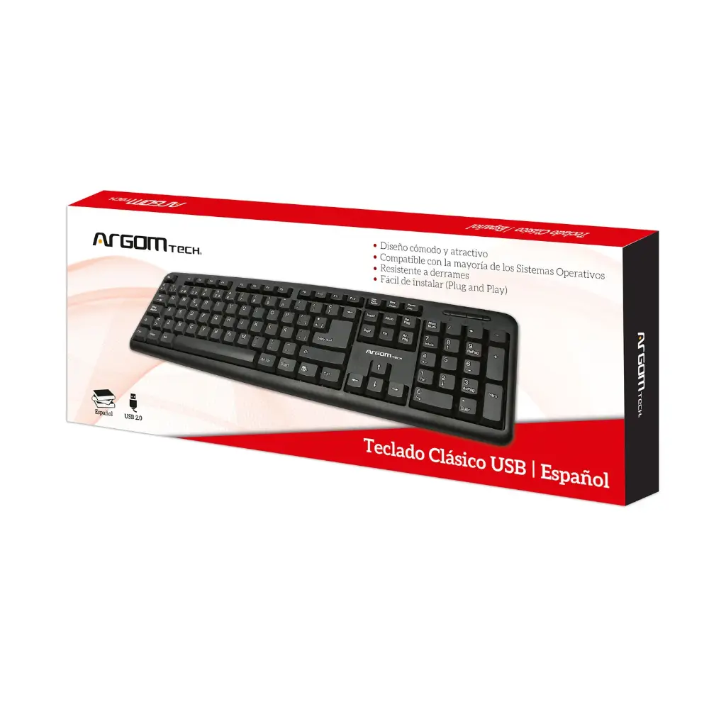 Teclado Argom Tech USB Español - ARG-KB-7414