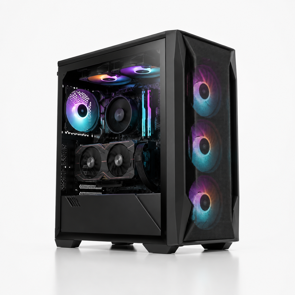 PC M-TEK RYZEN 5 8600G RTX5060 A620M 32GB RAM 500GB M.2 + 1TB FUENTE 650W 80+