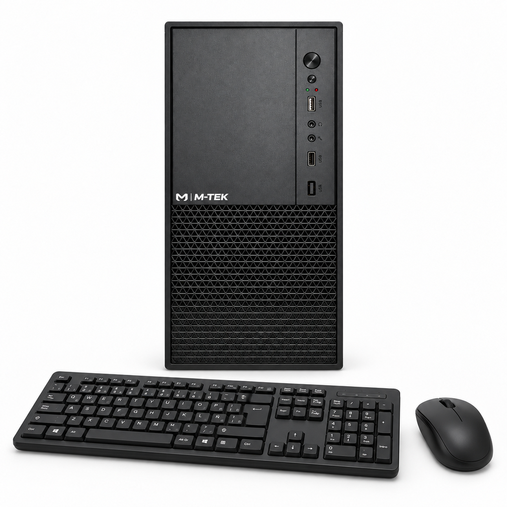 PC M-TEK RYZEN 7 5700G - 16 GB RAM - 512 SSD - B450M - FUENTE 600W, CASE AON TECLADO Y MOUSE- W11PRO