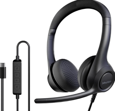 Audifono tipo Diadema Meetion H390 - Tipo C - Negro - H390