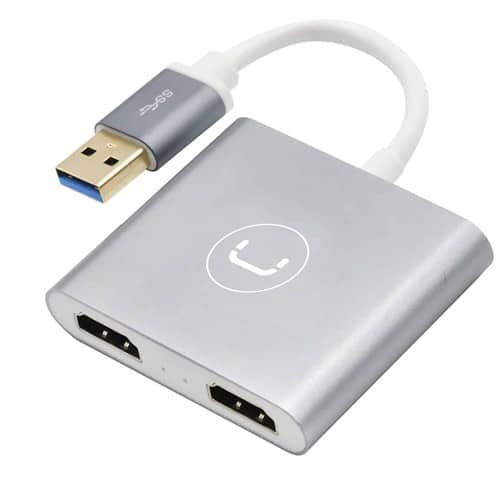 [USB0091] HUB UNNO TEKNO USB-A a Dual HDMI  - HB1102SV