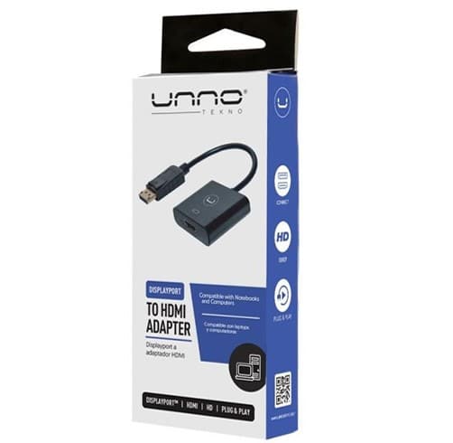 [ADP2022] ADAPTADOR DISPLAY PORT A HDMI UNNO - AD3004BK
