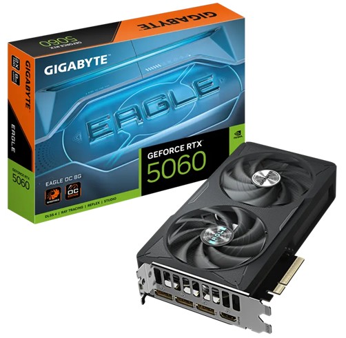 [TV2255] Tarjeta de Video Gigabyte RTX 5060  Eagle OC - 8GB DDR7 - 9VN5060EO-00-G10