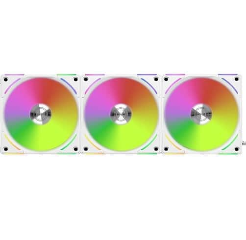 [VEN1222] Ventilador Lian Li Uni Fan AL120 V2 RGB 120 - Blanco - Pack de 3 - UF-AL120V2-3W