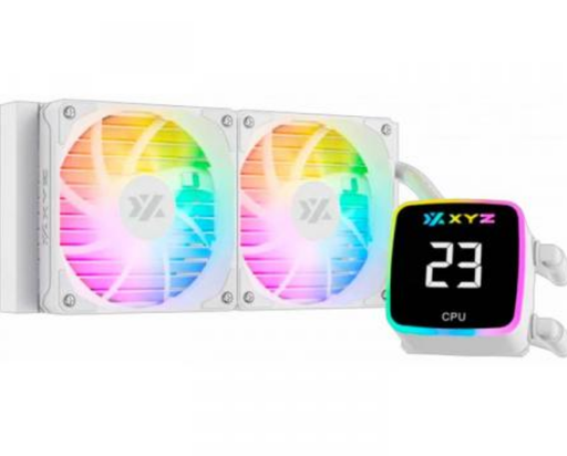 [ENF2912] Enfriamiento Liquido XYZ Aquapulse - 240mm - Pantalla LCD - Blanco - X-WC-AQUA-240w
