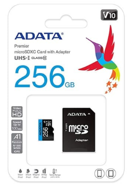 [USB0113] Memoria MicroSD ADATA 256GB Clase 10 - AUSDX256GUICL10A1-RA1
