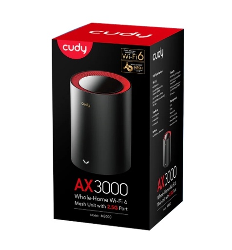 [WIFI0103] Sistema WIFI Cudy AX3000 Wifi 6 - Whole-Home Mesh - Blanco - Pack de 3 - M3000
