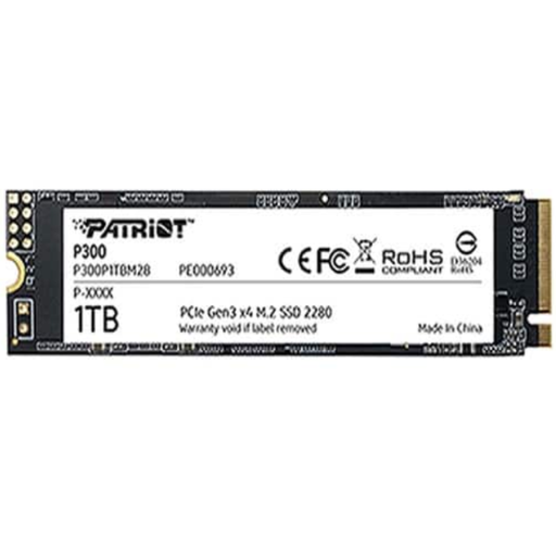 [SSD1210] SSD M.2 Patriot P300 - 1TB - M.2 PCIe Gen3 x4 - 9SE00088-P300P1TBM28