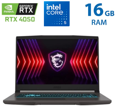 [LP1739] Laptop MSI Thin 15 - i5-210H - 16 GB RAM DDR4 - 512GB SSD - RTX 4050 6GB - 15.6" FHD 144Hz - Cosmos Gray - 9S7-16R831-32