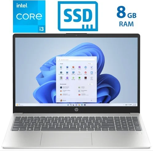 [LP2615] Laptop HP 15-FD0133WM -Intel i3-N305 - 256GB SSD - 8GB - 15.6" FHD - B4KT4U#ABA