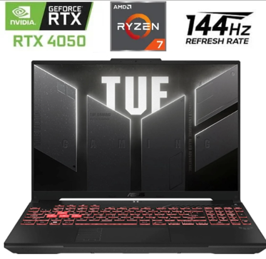 [LP2539] Laptop ASUS TUF Gaming A16 - R7-7445HS - GeForce 4050 6GB - 16GB DDR5 - 1TB SSD - Mecha Gray - 90NR0MU3-M00B40