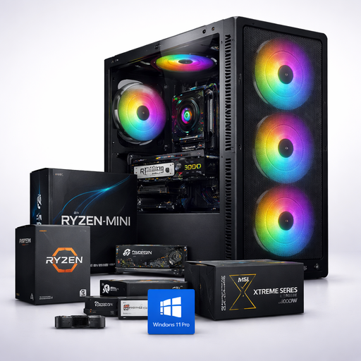 [MTEK15302] PC M-TEK Ryzen 5 5500 AM4, A520M-HVS, 1TB SSD, 16GB RAM DDR4, MSI RTX 5050 8GB, CASE AEROCOOL RIDER MINI, FUENTE 800W XTREME SERIES, WINDOWS 11 PRO .