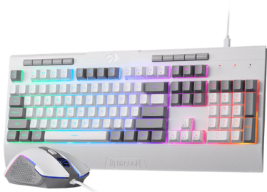 [TYM0329] Combo Teclado y Mouse Redragon Gaming Essentials - Blanco - S151W