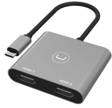 [USB0905] HUB UNNO TEKNO USB-C a Dual HDMI 4K  - HB1103GY