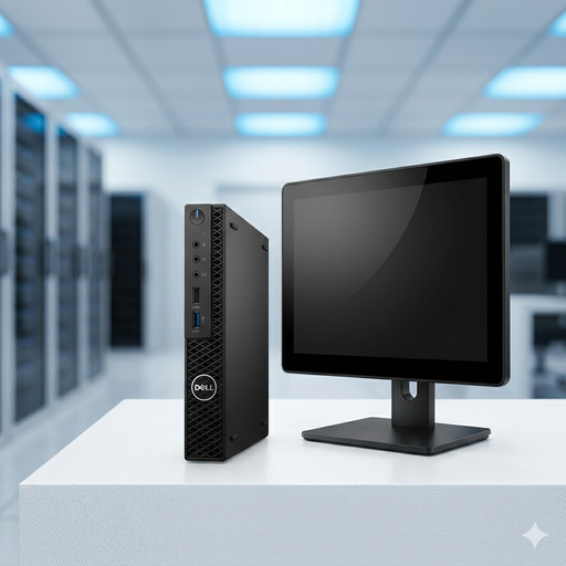 [16569] Mini PC Dell Optiplex 7080 i5 10500T - 240gb SSD - 8GB RAM  + Monitor Touch 12.1" AON  AO-MO-1004 Incluye los cables de Video Windows 11 Pro (OUTLET)