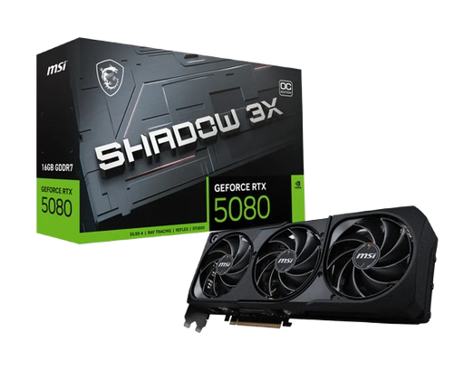 [TV1589] Tarjeta de Video MSI Nvidia Geforce RTX 5080 16 GB Shadow 3X OC -  Negra