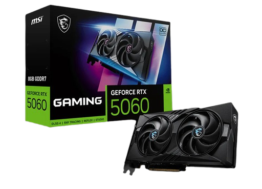 [TV2623] Tarjeta de Video MSI Geforce RTX 5060 8GB DDR7 Gaming OC - Negro - 912-v537-023