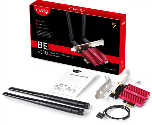[WIFI0111] Adaptador WIFI PCIE Cudy BE9300 Tri-Band Wifi 7 - Bluetooth 5.4 - No Soporta Plataformas AMD - WE9300