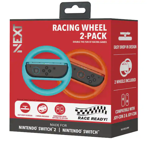 [ACC0028] Racing Wheel Next 2-Pack para controles Nintendo Switch/Nintendo Switch 2- NX-NS2JRW