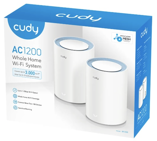 [WIFI0119] Sistema Mesh Cudy AC1200 - Pack 2 - Blanco - M1200(2-PACK)
