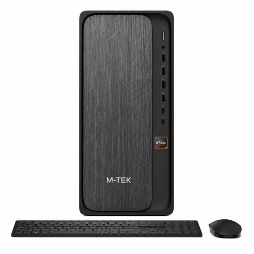 [MTEK17164] M-TEK PC RYZEN 5 3400G, A520M, RGPS 500W - SSD 256GB, DDR4 16GB, TECLADO MOUSE, W11PRO.
