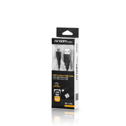[CAB0016] Cable Argom Tech USB A Micro USB - 5ft/1.5m - ARG-CB-0034