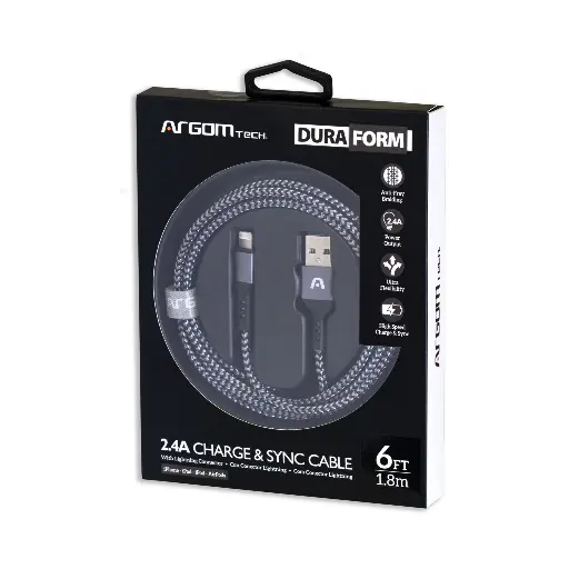 [CAB0087] Cable Argom Tech Lighting - 1.8m -  ARG-CB-0023BK