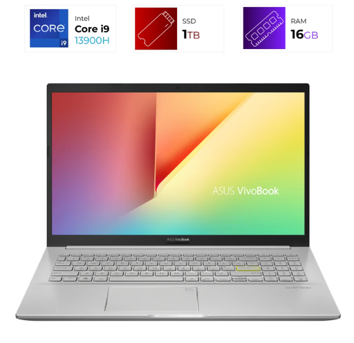 [LP2560] Laptop Asus Vivobook I9-13900H - SSD 1TB - 8GB+8GB DDR4 - W11H - 90NM10N2-M0XR0