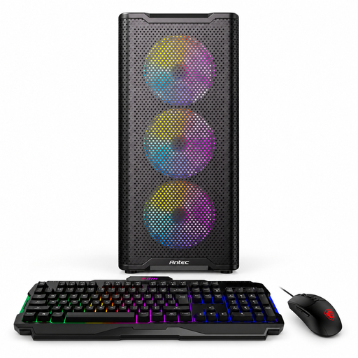 [MTEK18172] PC M-TEK PC Gaming AMD Ryzen 5 5500, RTX 5060 de 8 GB, 16 GB RAM DDR4, SSD M.2 de 512 GB, tarjeta madre ASRock B450M, fuente 750W 80 Plus Bronze, case Antec VX310 ARGB y combo de teclado y mouse MSI W11PRO